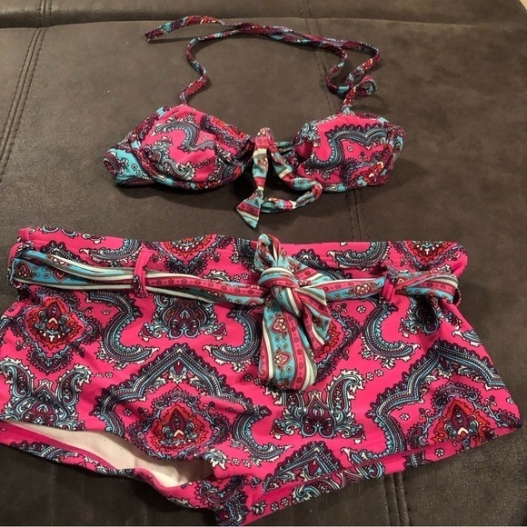 Aqua Rose Two Piece Swimsuit - Picture 1 of 7